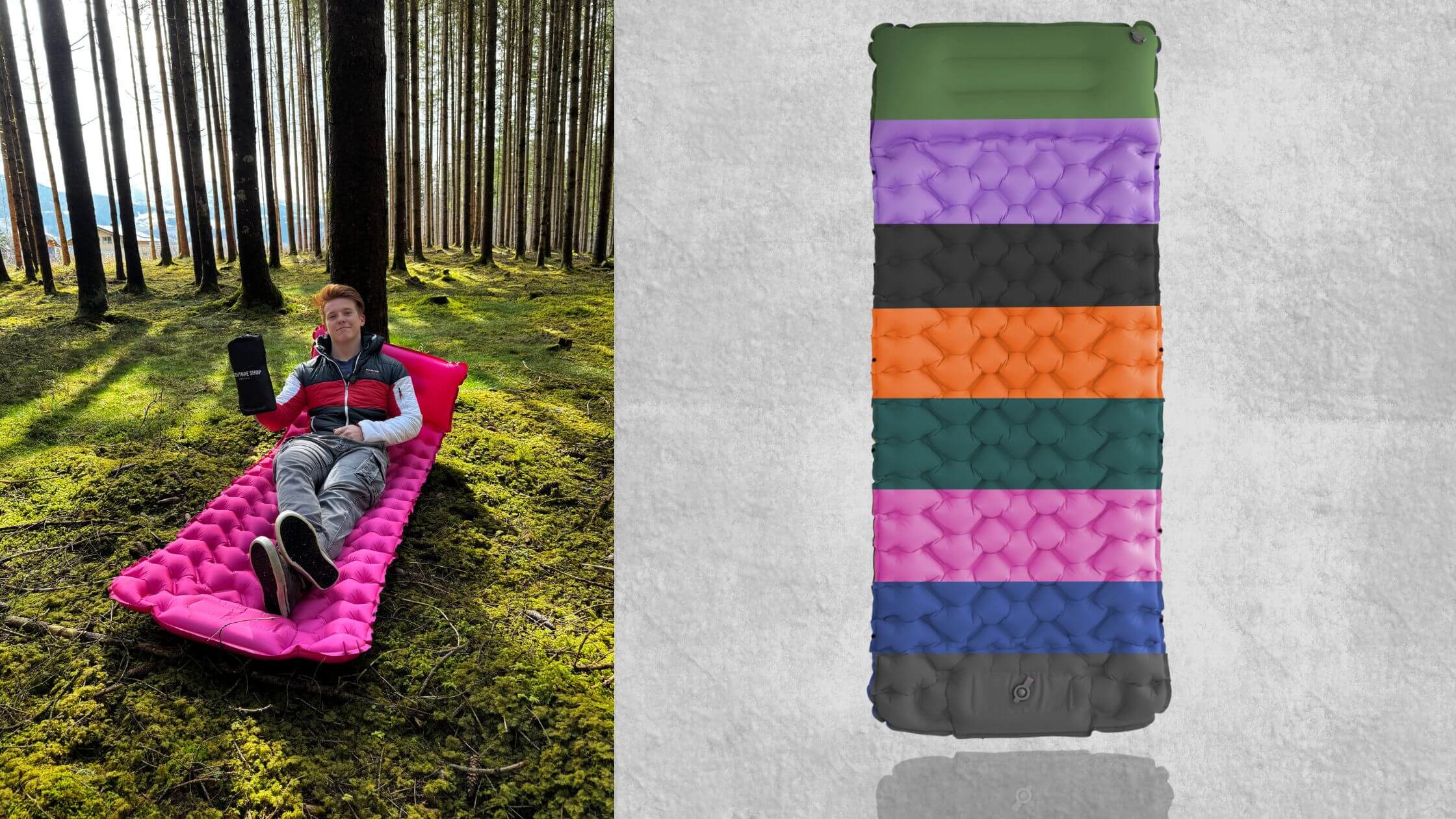 Bunte ultraleichte Isomatten