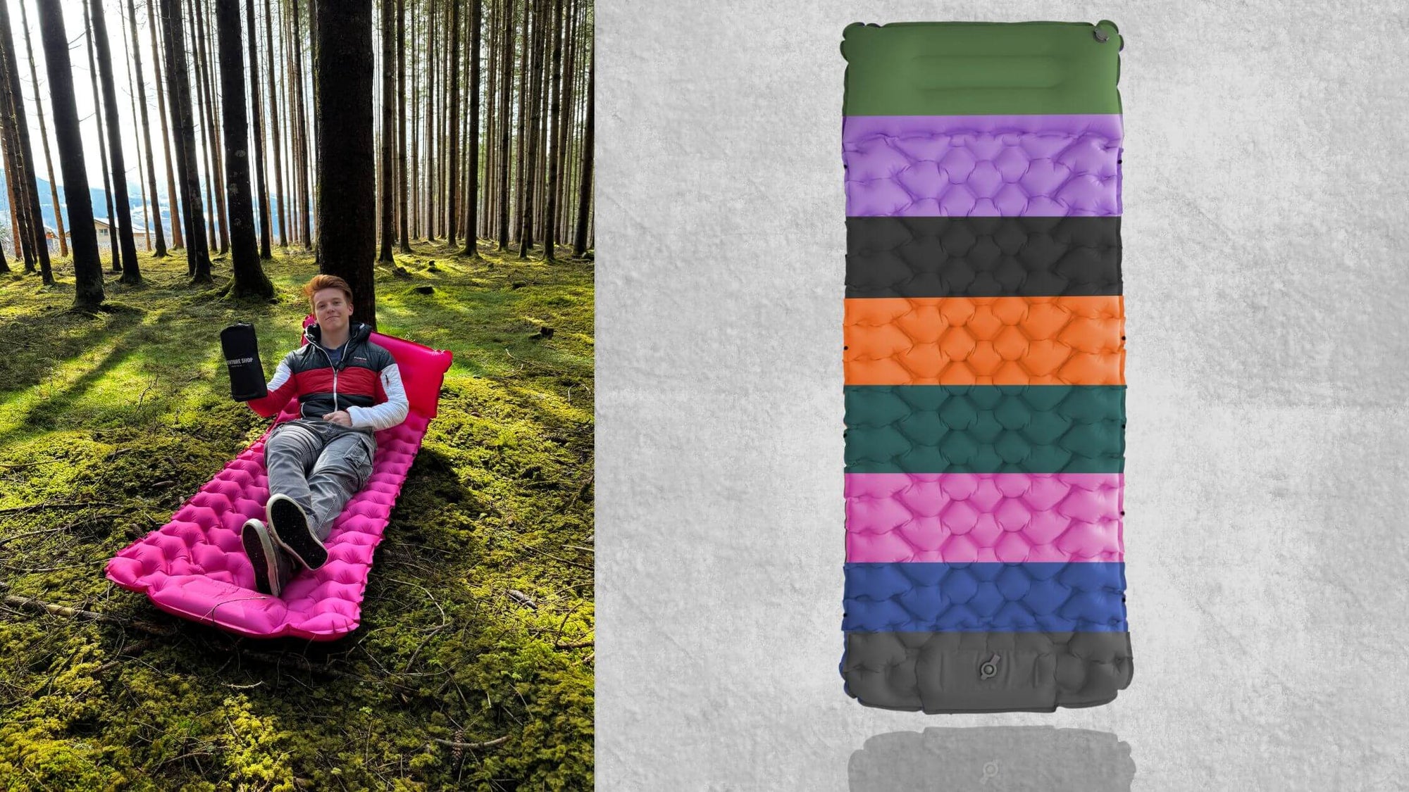 Bunte ultraleichte Isomatten