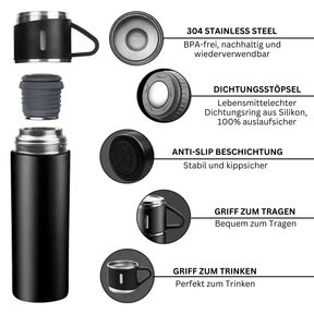 Vakuumisolierte Edelstahl-Thermosflasche