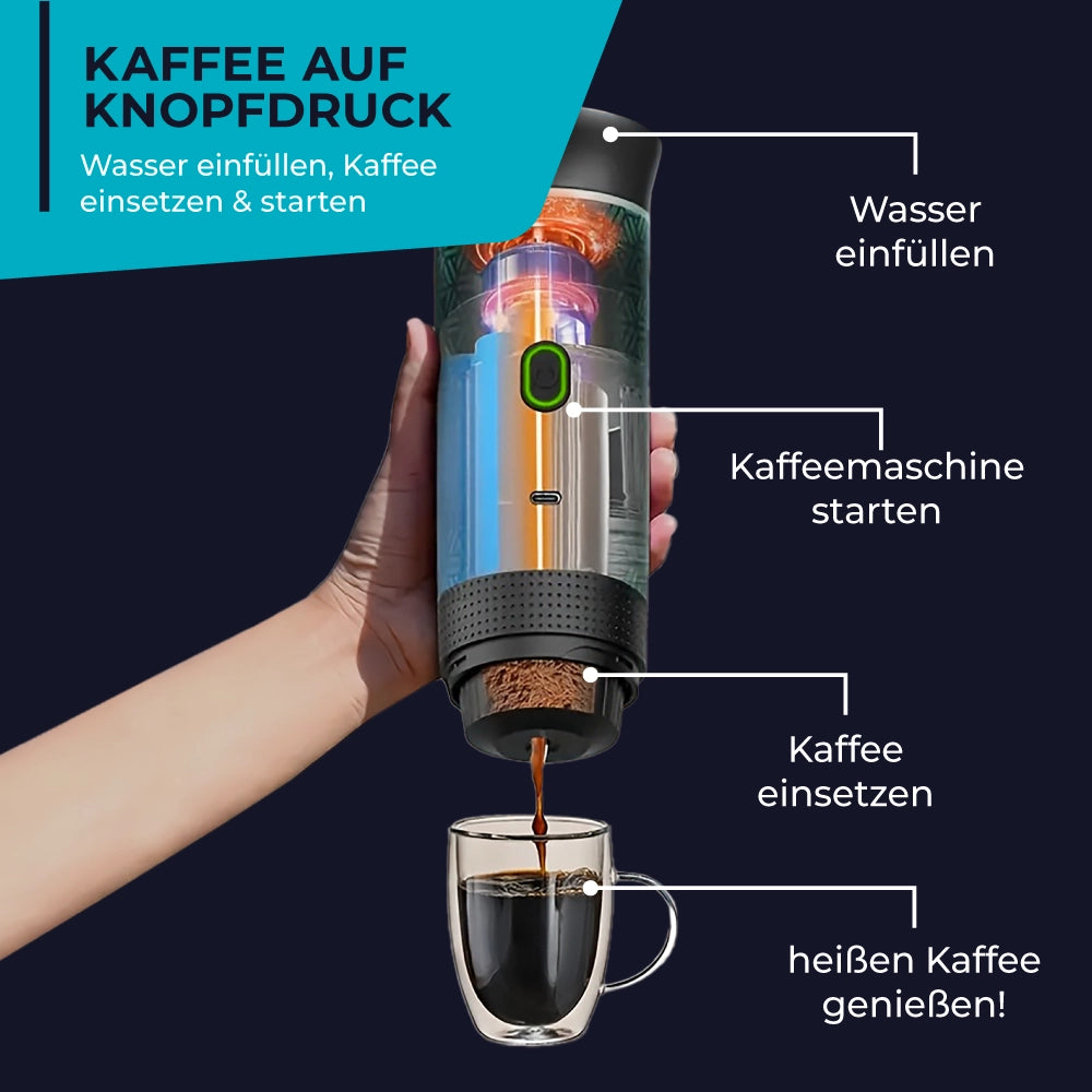 Portable Kaffeemaschine - perfekter Kaffee für unterwegs