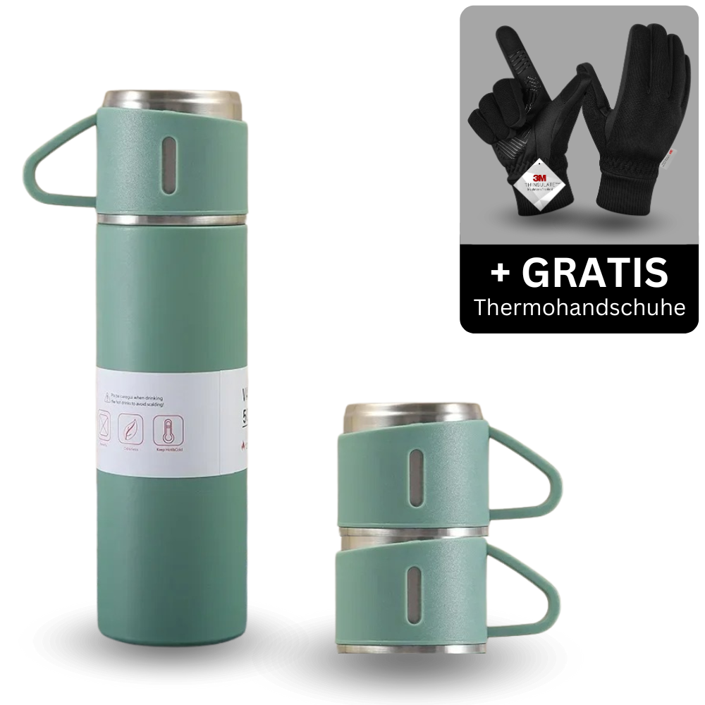 Thermo Kombo (Thermosflasche + Thermo Handschuhe)