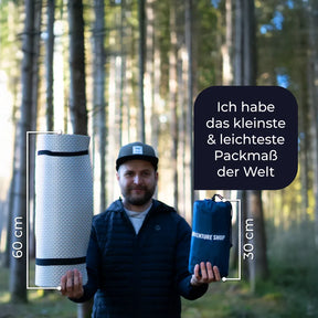 Ultraleichte & kompakte Isomatte ohne Kopfteil - perfekt für unterwegs
