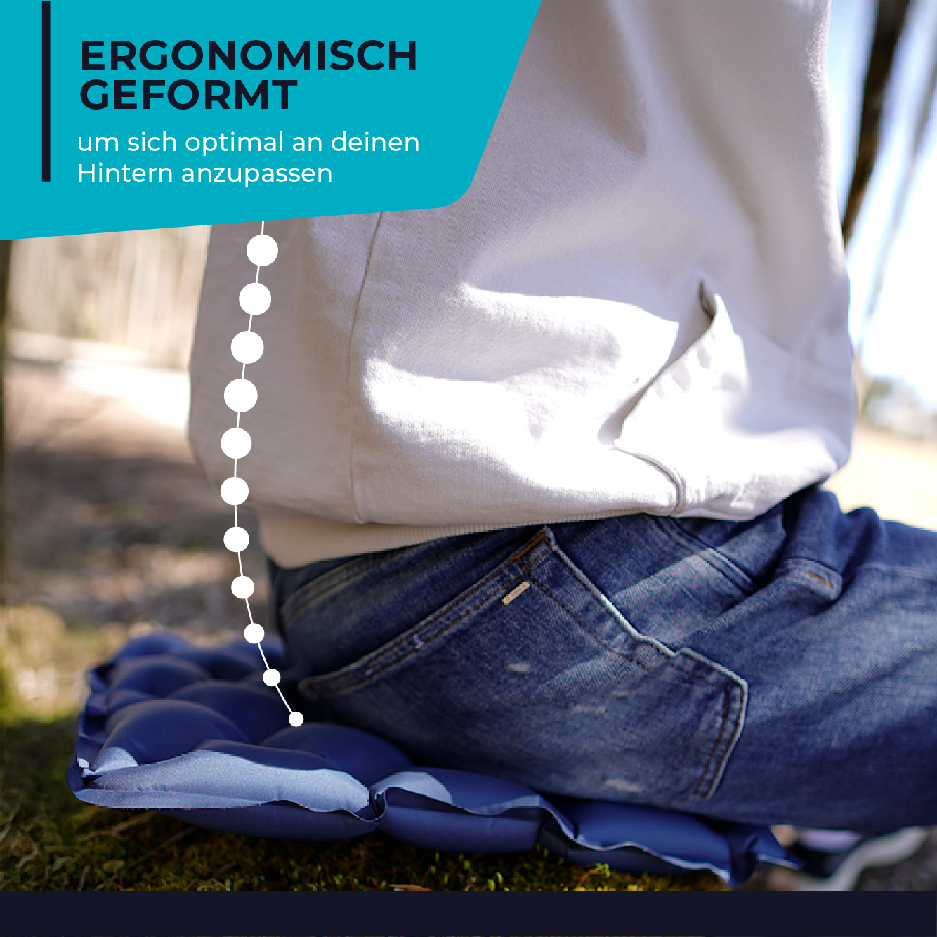 Ultraleichtes & kompaktes Sitzkissen - perfekt für den Herbst